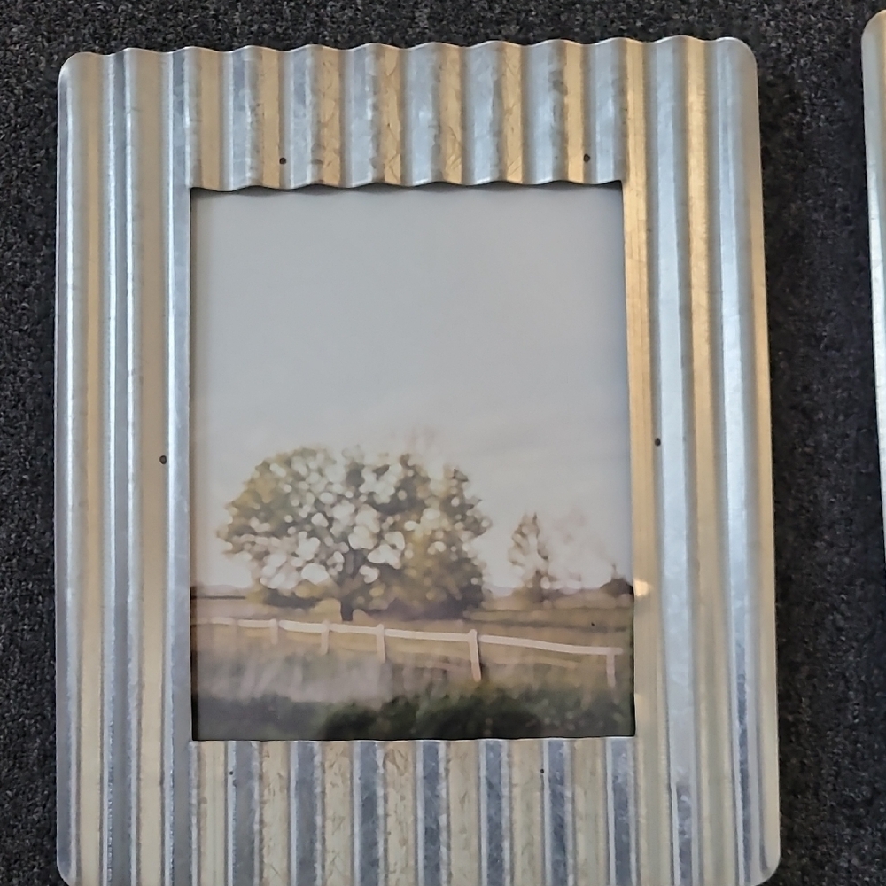 Silver Ribbed Picture Frames - Picture 2 of 5